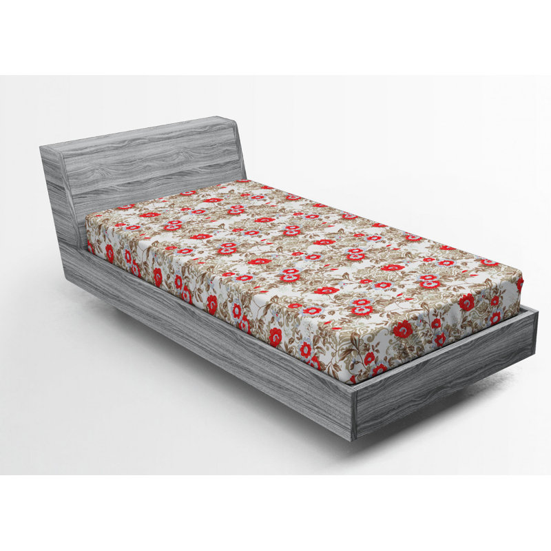Microfiber Floral Fitted Sheet, Twin XL Fitted Sheet