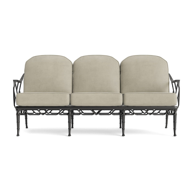 Calcutta Outdoor 3 - Seat Patio Sofa, Fusion Moccasian, Textured Pewter