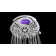 Universal Showering Components Multi Function Fixed Shower Head with Temp2o