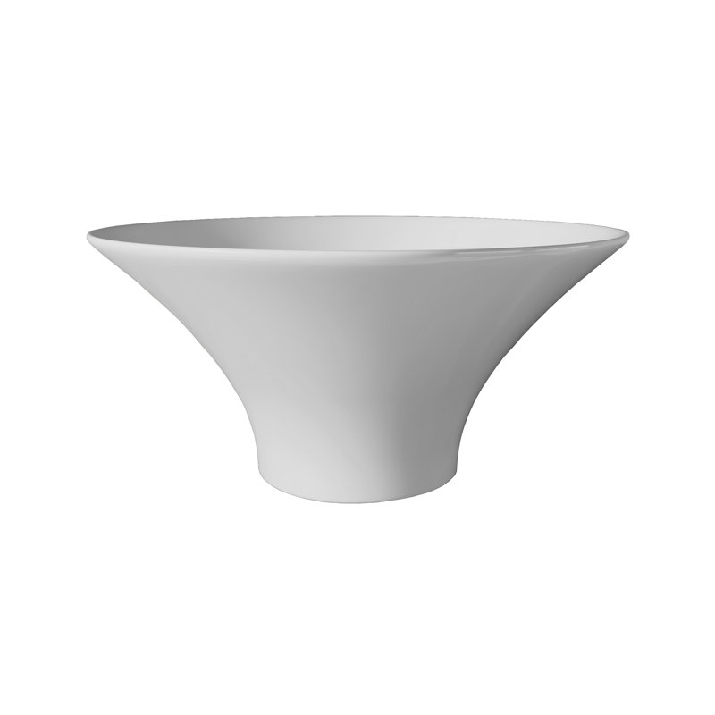 Ivy 16.5" Round Vessel Sink, Glossy While