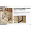 Ensemble table et chaises, table rectangulaire avec 6 chaises d'appoint rembourrées-1205543717