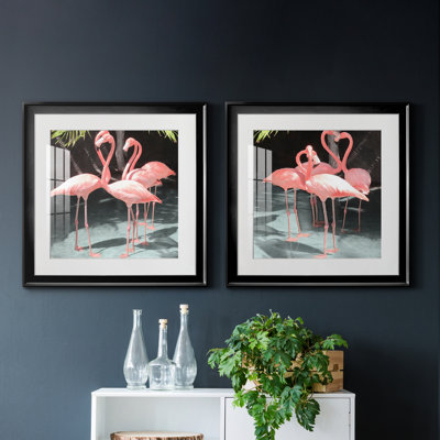 Flamingo Inlet I - ensemble de 2 reproductions d'art graphique
