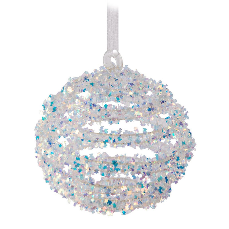 Ornement boule Coil Iris Glitter