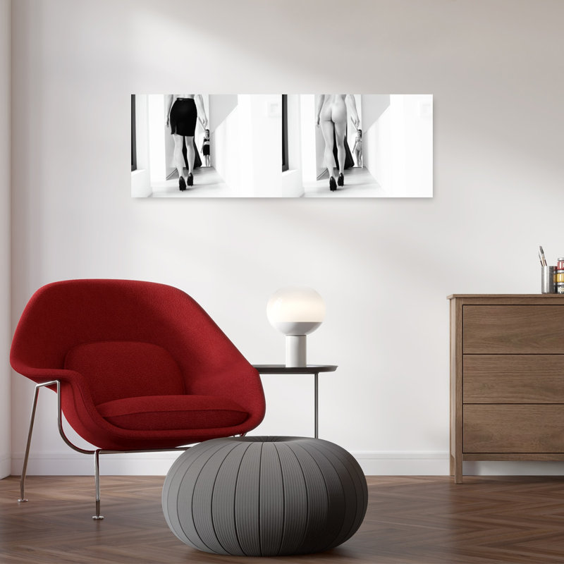 «True Self Elegant Abstract Contemporary Architecture», art mural femme, H 12 po x l 36 po