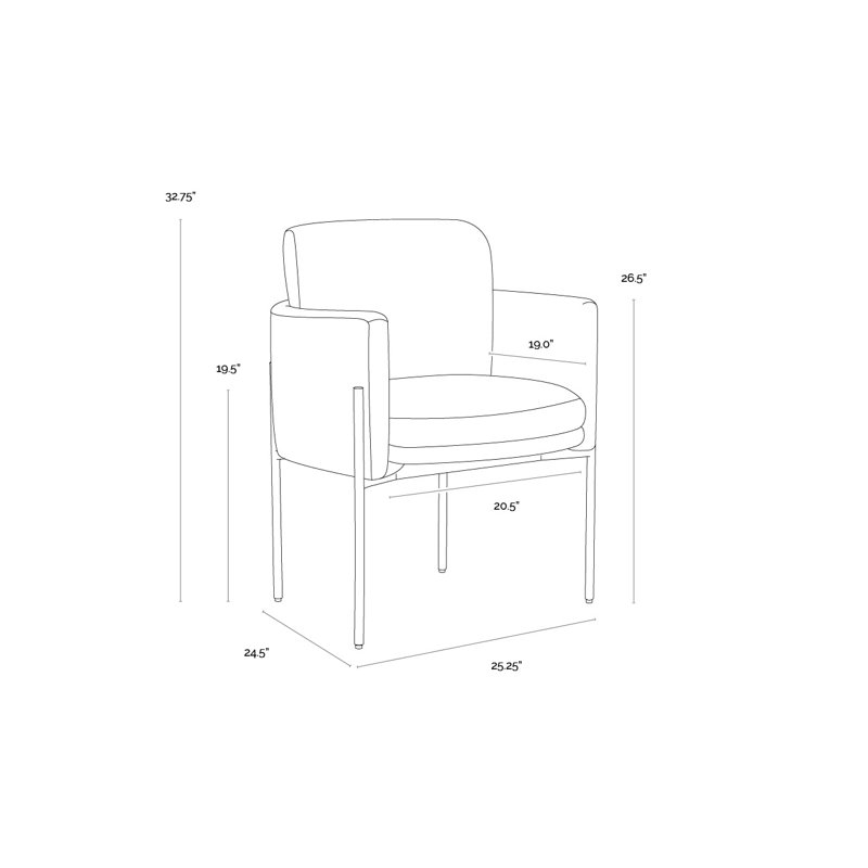 Richie Upholstered Arm Chair