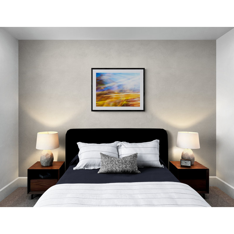 Lighttrails _ 1885A by Rica Belna, Black Framed Canvas, 18" H x 24" W, 19" H x 25" W