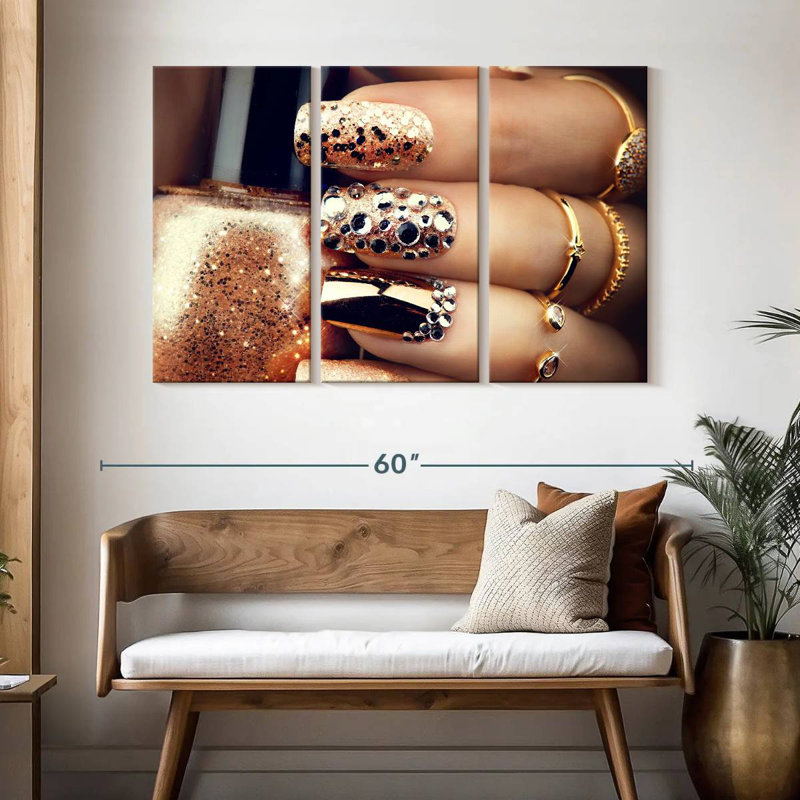  «Golden Holiday Nails, H 32 po x l 50 po