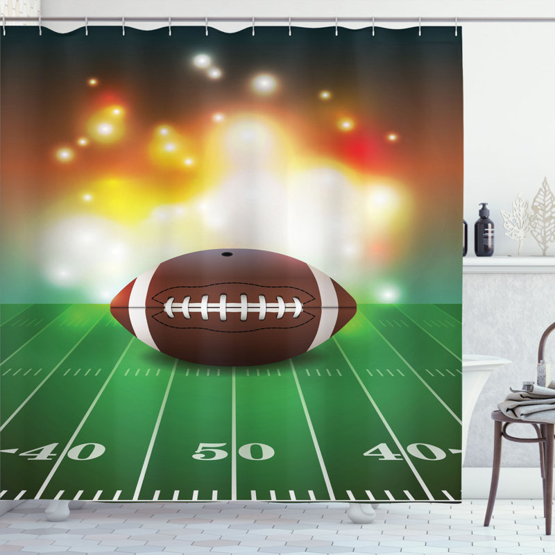 Ensemble de rideau de douche et crochets sports, H 69 po x l 105 po