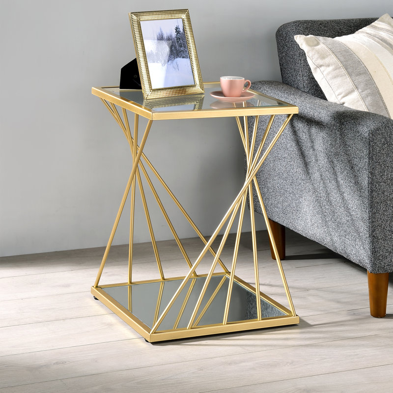 Table de bout avec tablette de plancher