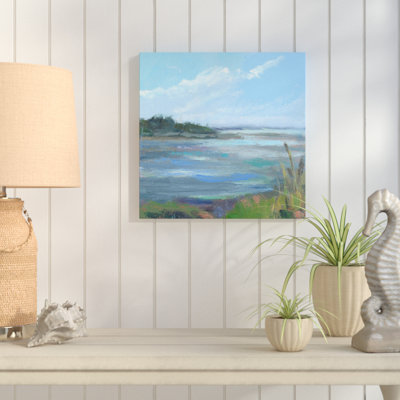 «Coral & Blues» par Dana McMillan, reproduction d'art sur toile tendue