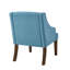 Chaise d'appoint Mid-Century moderne en lin bleu clair avec rembourrage en mousse