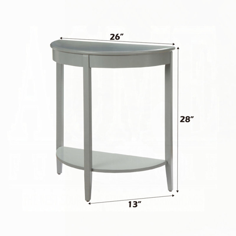 Half Moon Console Table, Gray