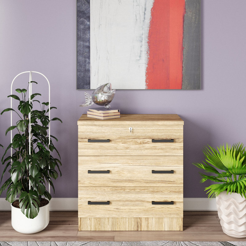 Commode 3 tiroirs, Naturel