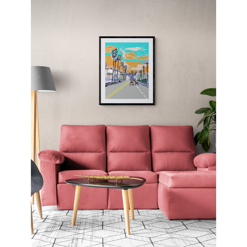 Sunset Strip Print by Deborah Blum, Black Framed Paper, 31.25" H x 25.25" W