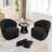 Melora 2-Pieces Boucle Swivel Barrel Accent Chair-1507206126