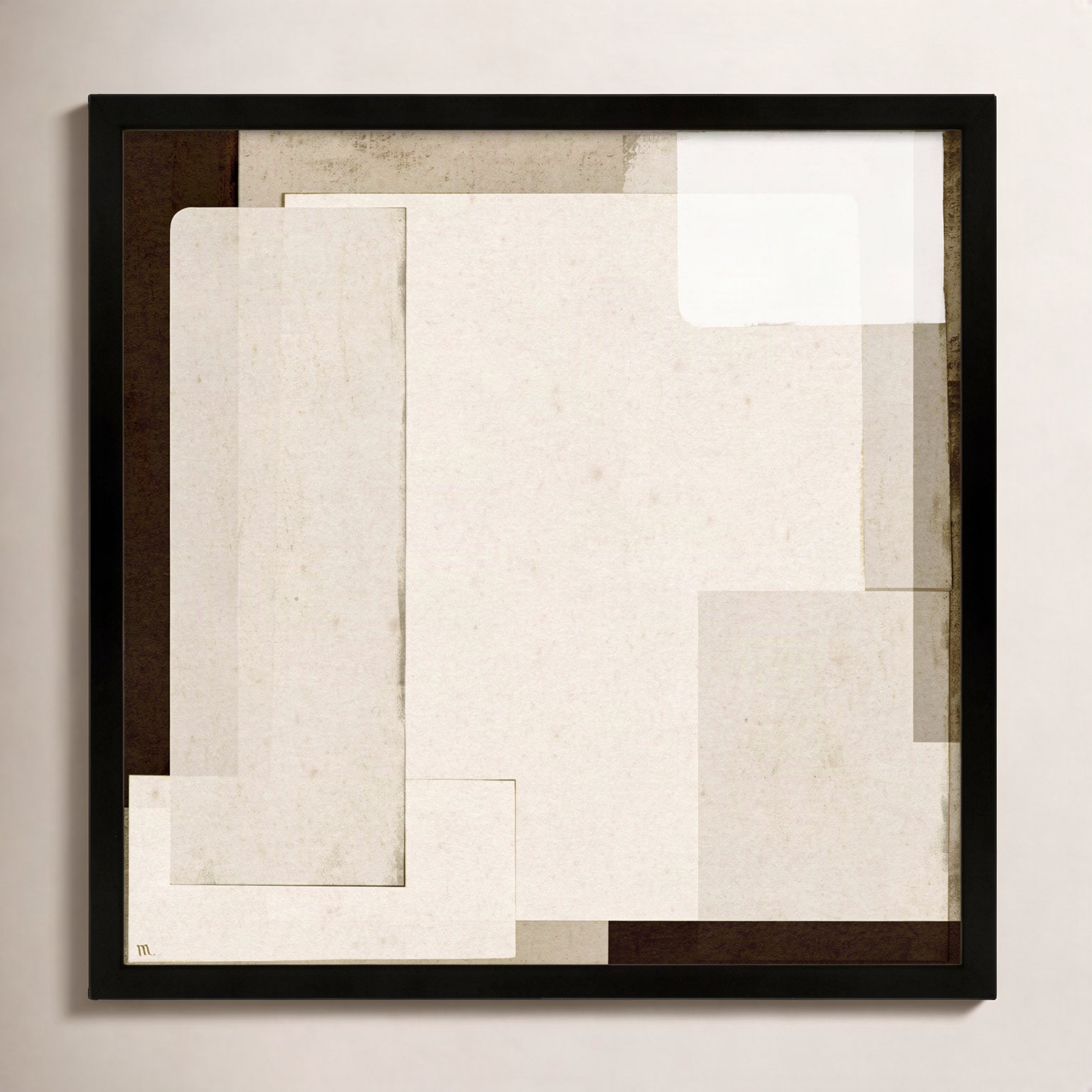 City Scape 7 Print by Marco Marella, 44" H x 44" W, Framed Print Paper without Mat, Black
