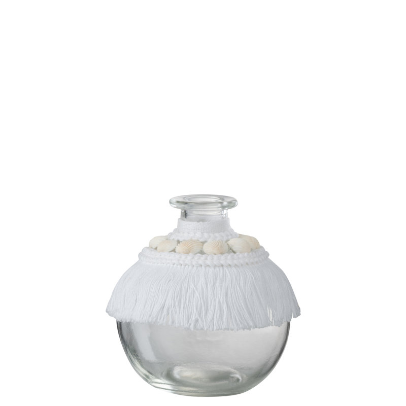 Zamora Glass Table Vase 1, White