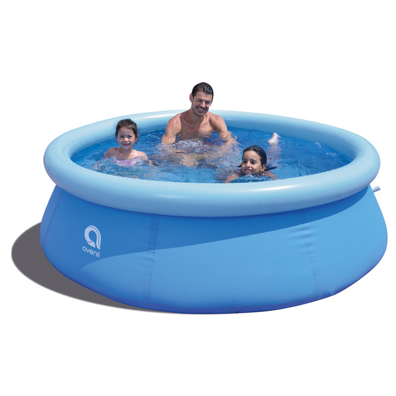 Blue and Pineapple Inflatable Round Above Ground Swimming Pools