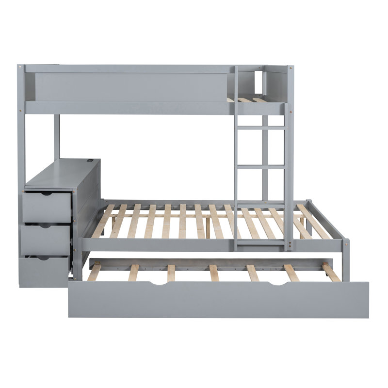 Lit superposé avec bureau, lit gigogne simple, lit gigogne gris, ports, rangement dans le bureau pour le décor de la chambre à coucher