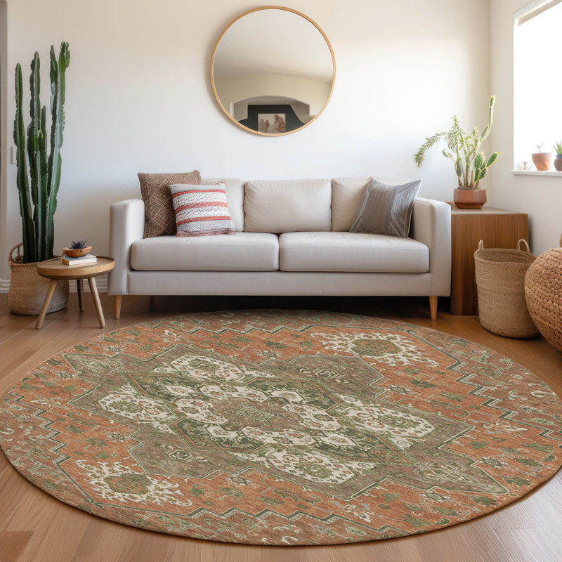 Tapis intérieur / extérieur lavable Bellaya , 2'3" x 7'6"