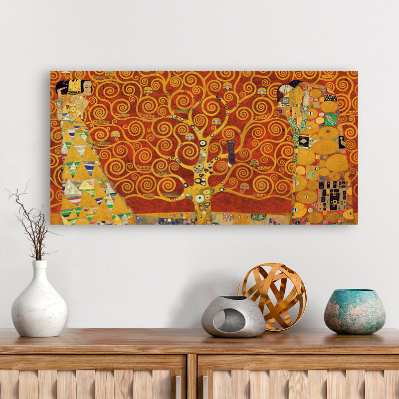 Tree Of Life by Gustav Klimt - Wrapped Canvas Painting, 35cm H x 70cm W x 4cm D
