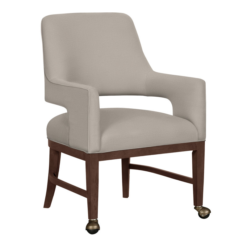 Chaise avec accoudoirs Josie Grande, 7691 Crème, Noyer