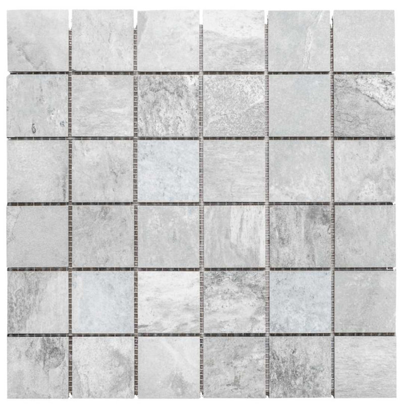 Wells Stone 2" x 2" Porcelain Mosaic Wall and Floor Tile, Blue