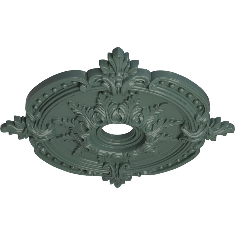 28 po 3/8 po x P 3 3/4 po x P 1 5/8 po médaillon classique de plafond (convient aux auvents jusqu'à 6 1/2 po)