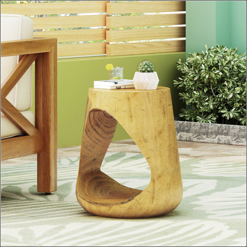 Table d'appoint creuse et polyvalente MGO, Naturel