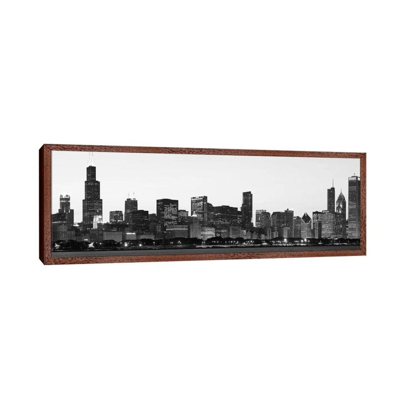 Unknown Artist 1 Piece Floater Frame Panoramic Wall Art on Canvas