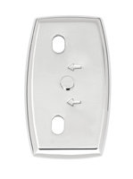 Euro Brass Back Plate, Polished Chrome