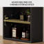 Table de manucure pliable avec tablettes latérales, table Nail Tech extensible avec sac en tissu de rangement, station de travail murale, poste de travail résistant à l'acétone, bureau de beauté, noir