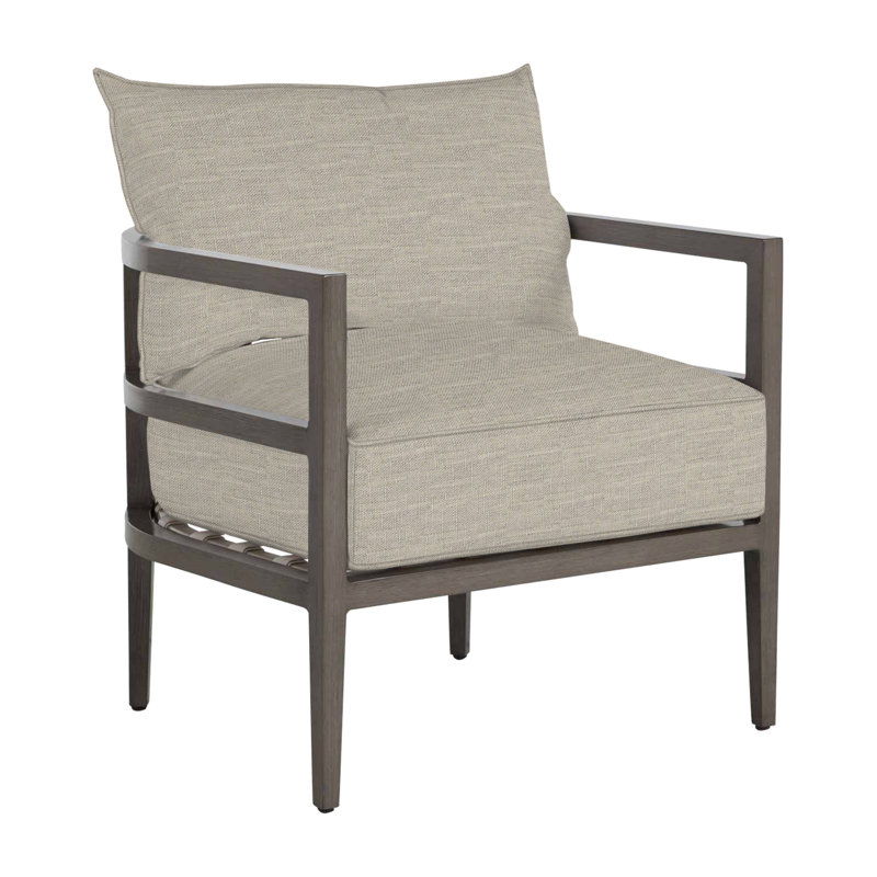 Santa Barbara Patio Chair, Welt, Dove Sunbrella® Linen, Standard Plus