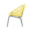 Chaises en rotin d'extérieur tissées modernes avec structure en fer, parfaites pour les sièges de patio élégants et durables.-761291022