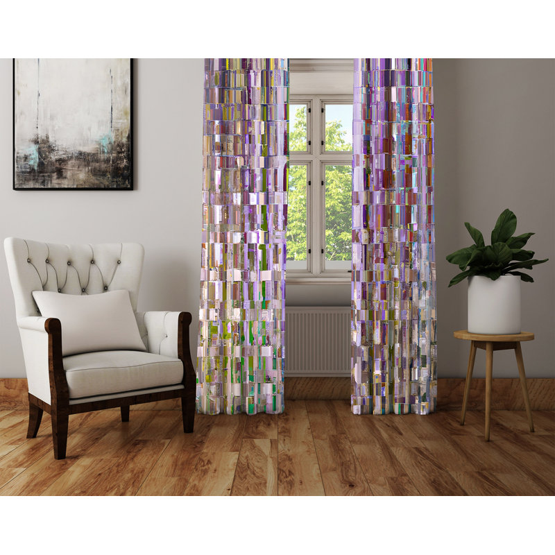 Rideau en polyester Ajinkya, L 40 po x L 82 po