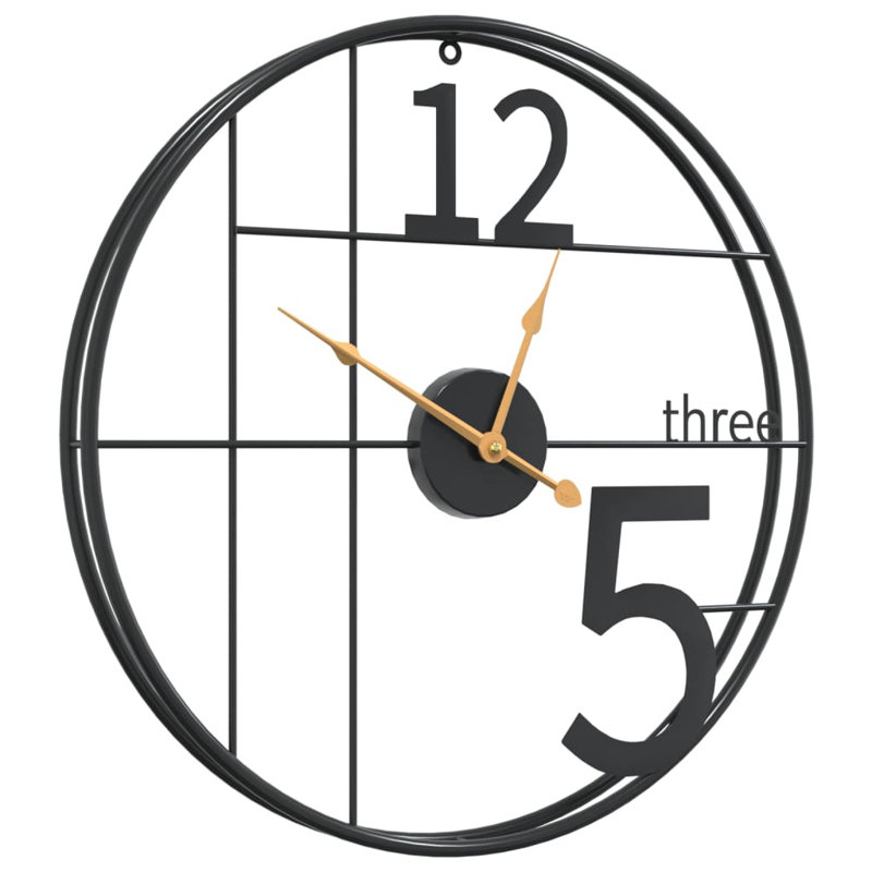 Battistini Iron Wall Clock, Black