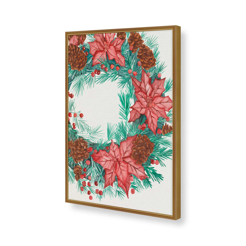 «Yuletide Harmony I» par Melissa Wang, reproduction d'art sur toile, H 24 po x l 18 po, Encadrement ouvert sans papier mat