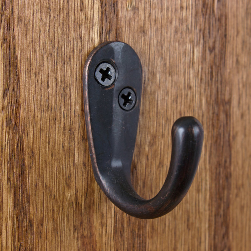 Crochet mural pour peignoir, Bronze huilé