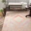 Tapis rose à motif géométrique Allerone-1742500133