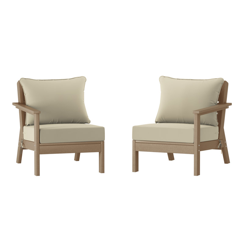 Ensemble de sièges profonds avec coussins, Light Brown, Beige