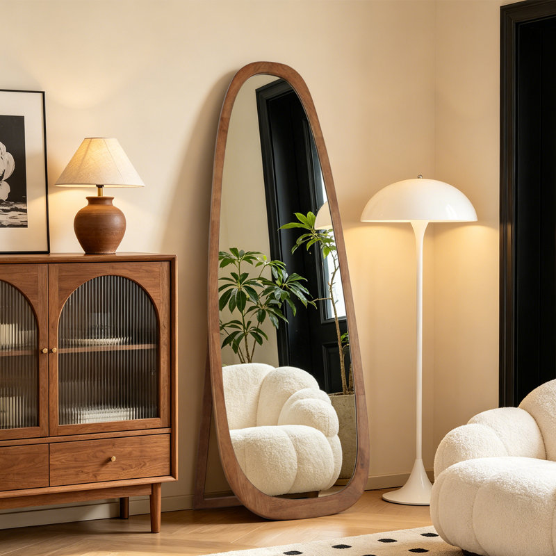 Miroir d'appoint Cotesfield, 65 po x 22 po, Noyer