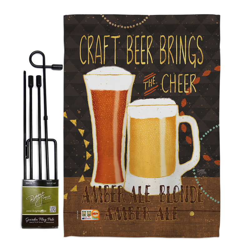 Double Sided 18.5'' H x 13'' W Polyester Flag Set