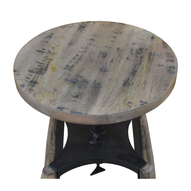 Tabouret à réglage rétro Yockey (détresse naturelle), Aspect patiné naturel
