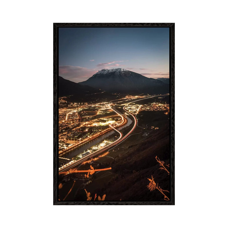 Trento, Trentino-Alto Adige, Italy III by Enzo Romano - Print on Canvas, 66.04cm H x 45.72cm W x 3.81cm D, Black Framed
