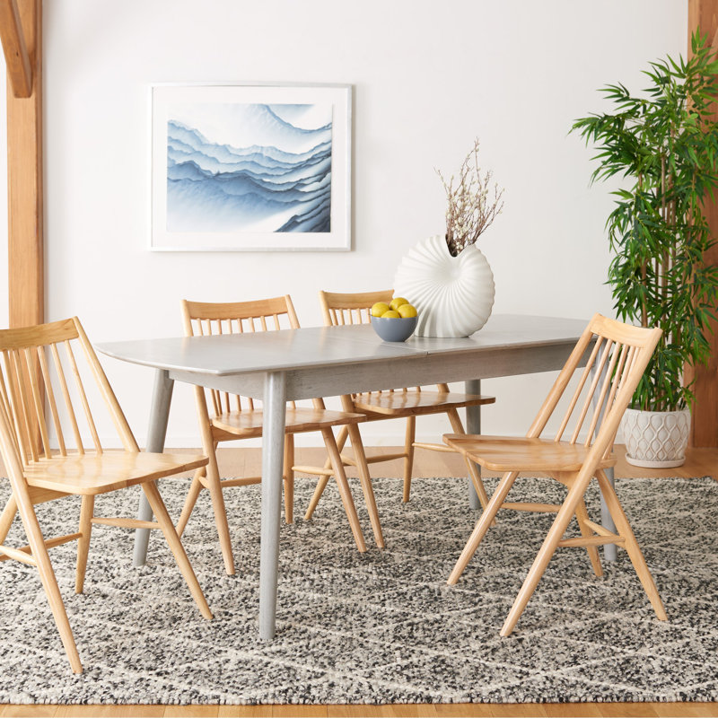 Fairfield Extendable Solid Wood Base Dining Table, Gray