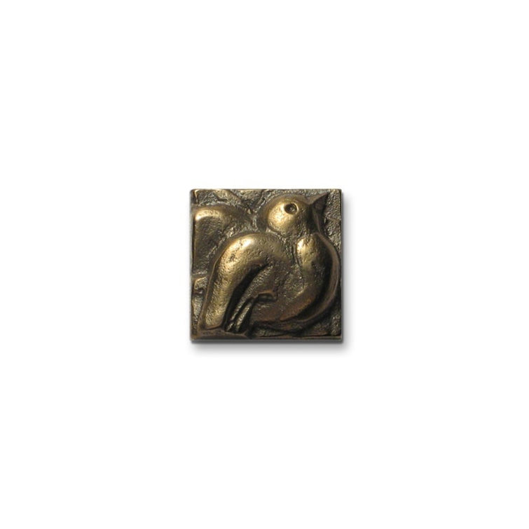 Dove 1" x 1" Metal Decorative Tile Insert
