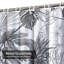 Rideau de douche imperméable à motif ananas noir monochrome avec 12 crochets-528101966