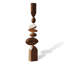 Objet décoratif brun en bois massif abstrait