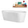 63" Streamline Soaking Freestanding Tub and Tray With Internal Drain