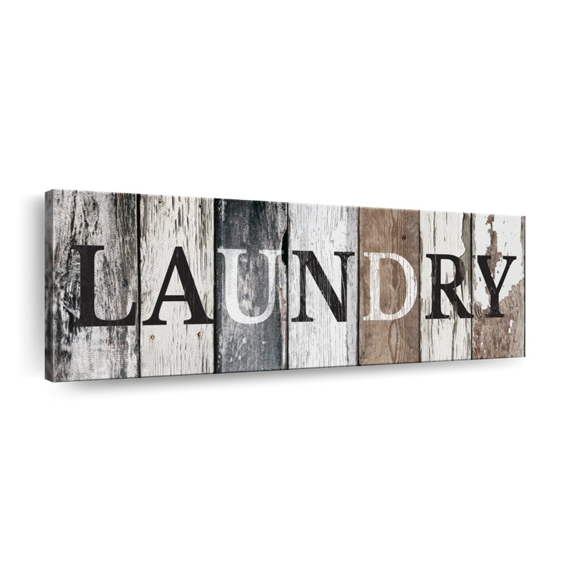 Impression sur toile  Rustic Laundry, H 15 po x l 45 po x P 1,25 po